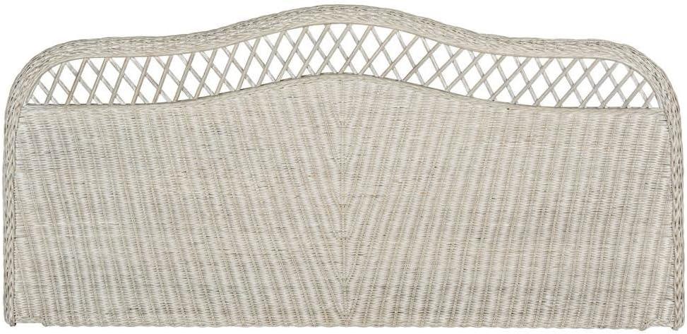 SAFAVIEH Sephina Rustic Coastal Rattan Headboard, Queen, Antique Grey