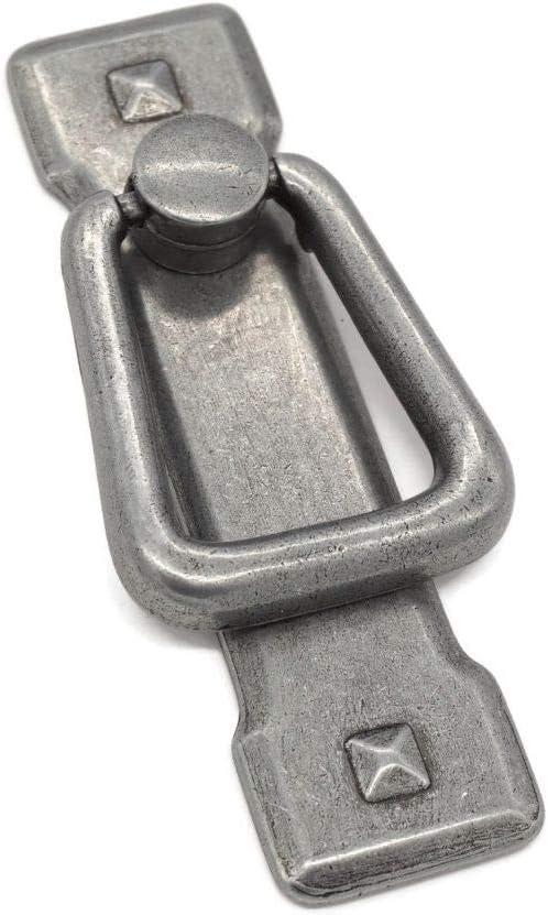 Pewter Zinc Alloy Vertical Drop Bail Cabinet Pull