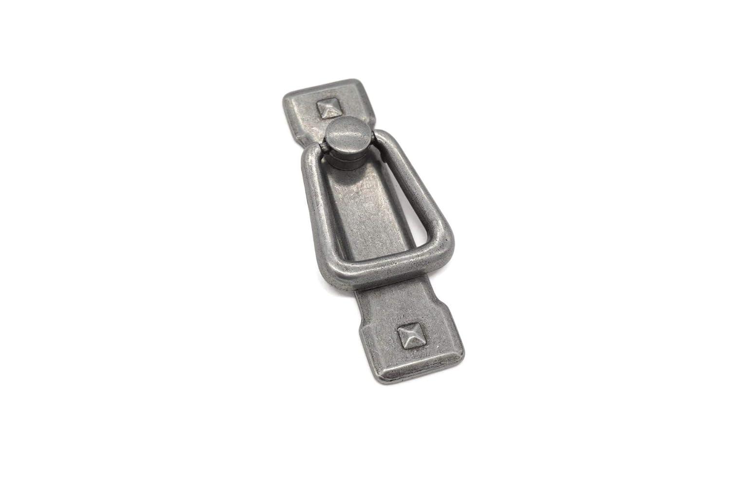 Pewter Zinc Alloy Vertical Drop Bail Cabinet Pull