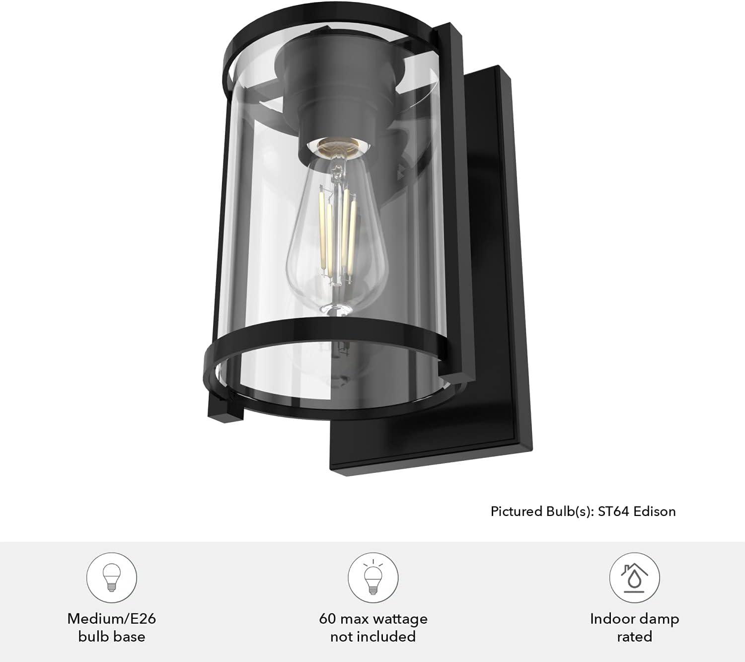 Astwood 21.3" Black Metal Dimmable Outdoor Wall Sconce