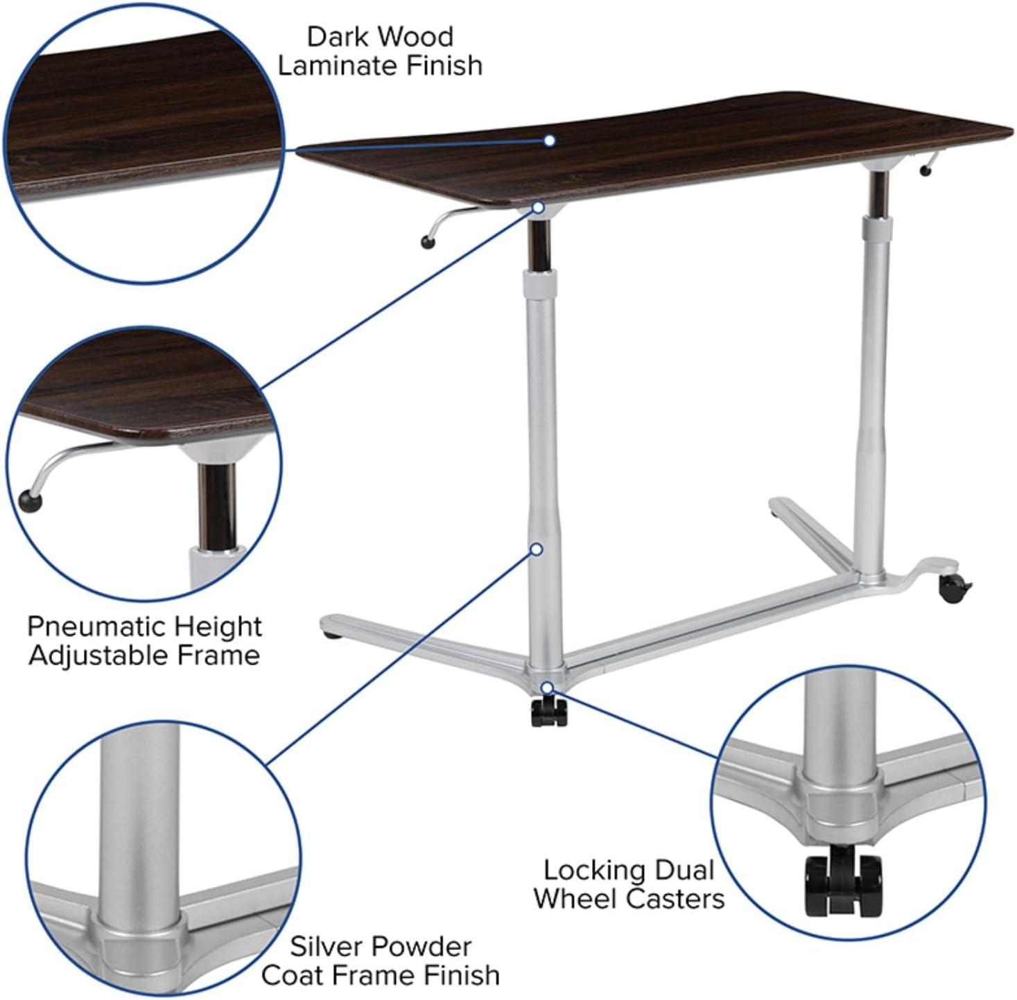 Flash Furniture Sit-Down, Stand-Up Ergonomic Computer Desk - Standing Desk