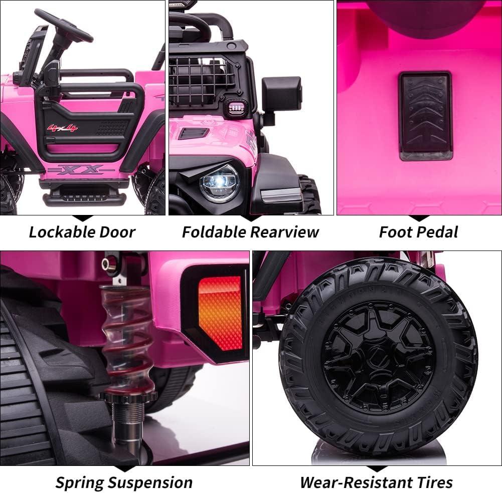 Blue 24V Kids Ride-On Truck with Remote Control