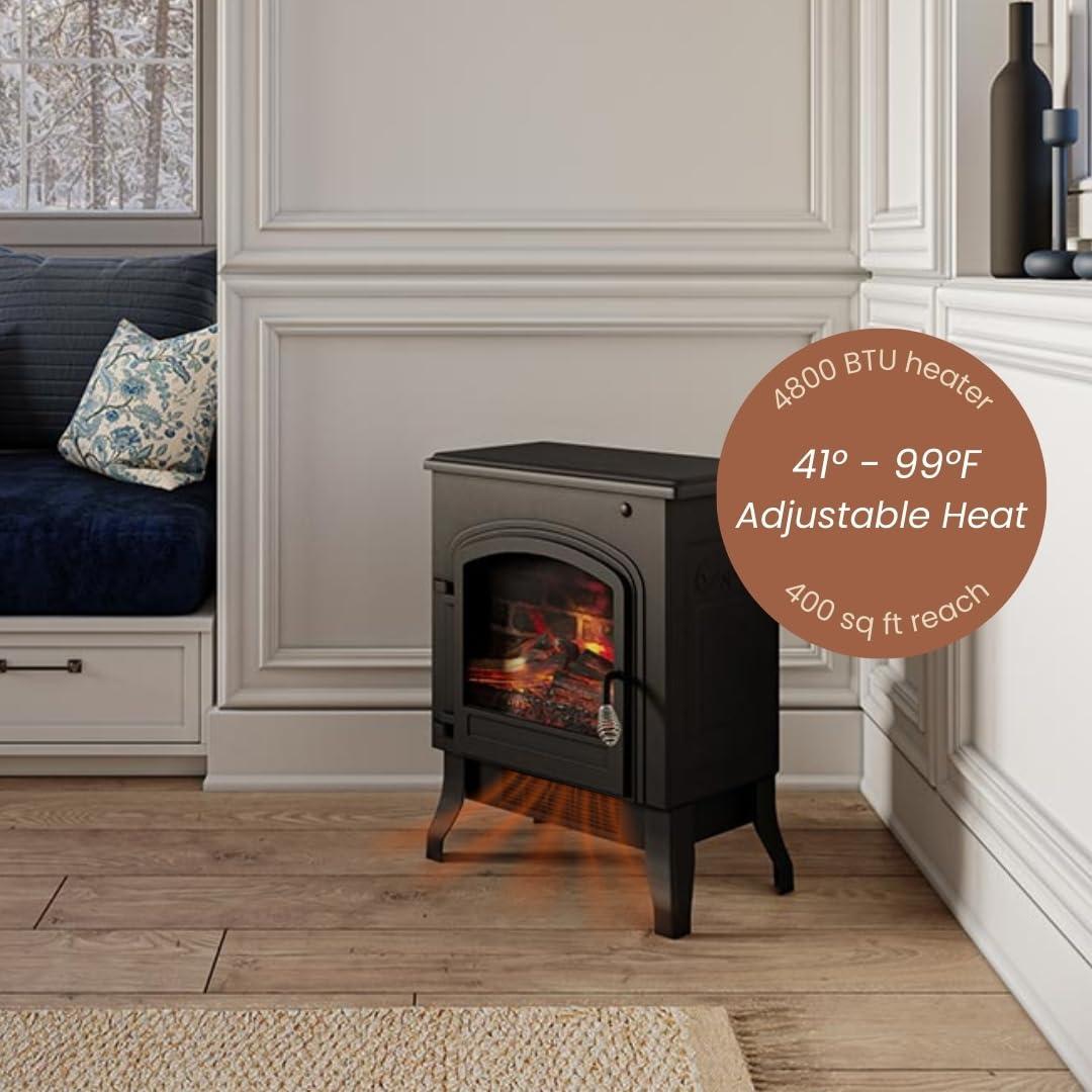 Country Living Country Living Smart Infrared Electric Fireplace Stove Heater, Alexa and Google Home Compatible