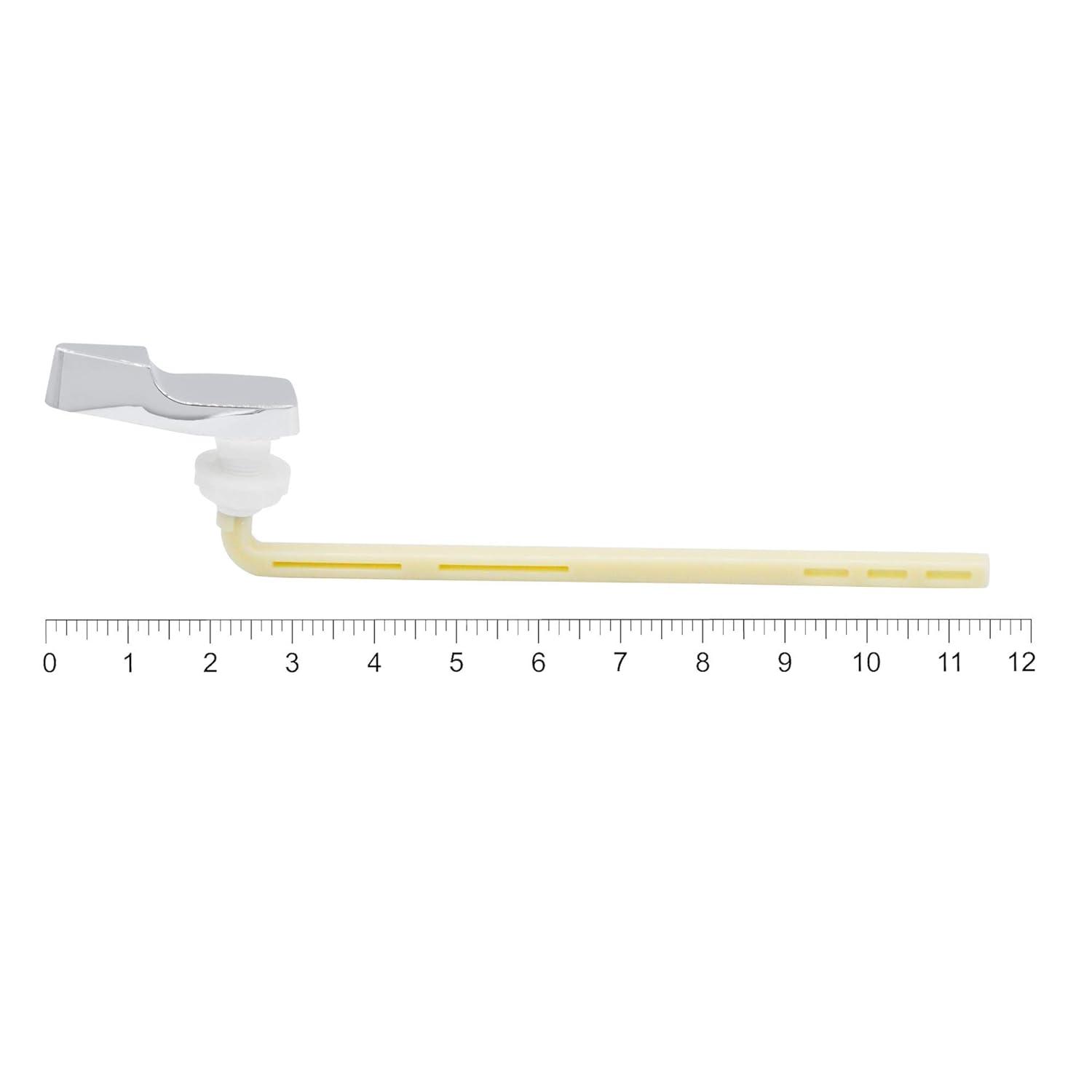 Avalon Toilet Handle Tank Lever With Adjustable Plastic Arm Replacement Kit , Single Flush Action, Adjustable Toilet Lever, Front Mount Handle, Polished Chrome, 9 Inch, For Mansfield Lever