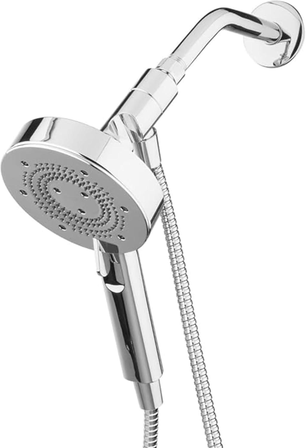 Brondell Nebia Yuba HaloNetic Double Dock Magnetic Handheld Shower Head, 60" Stainless Steel Hose, 5-Setting, Chrome