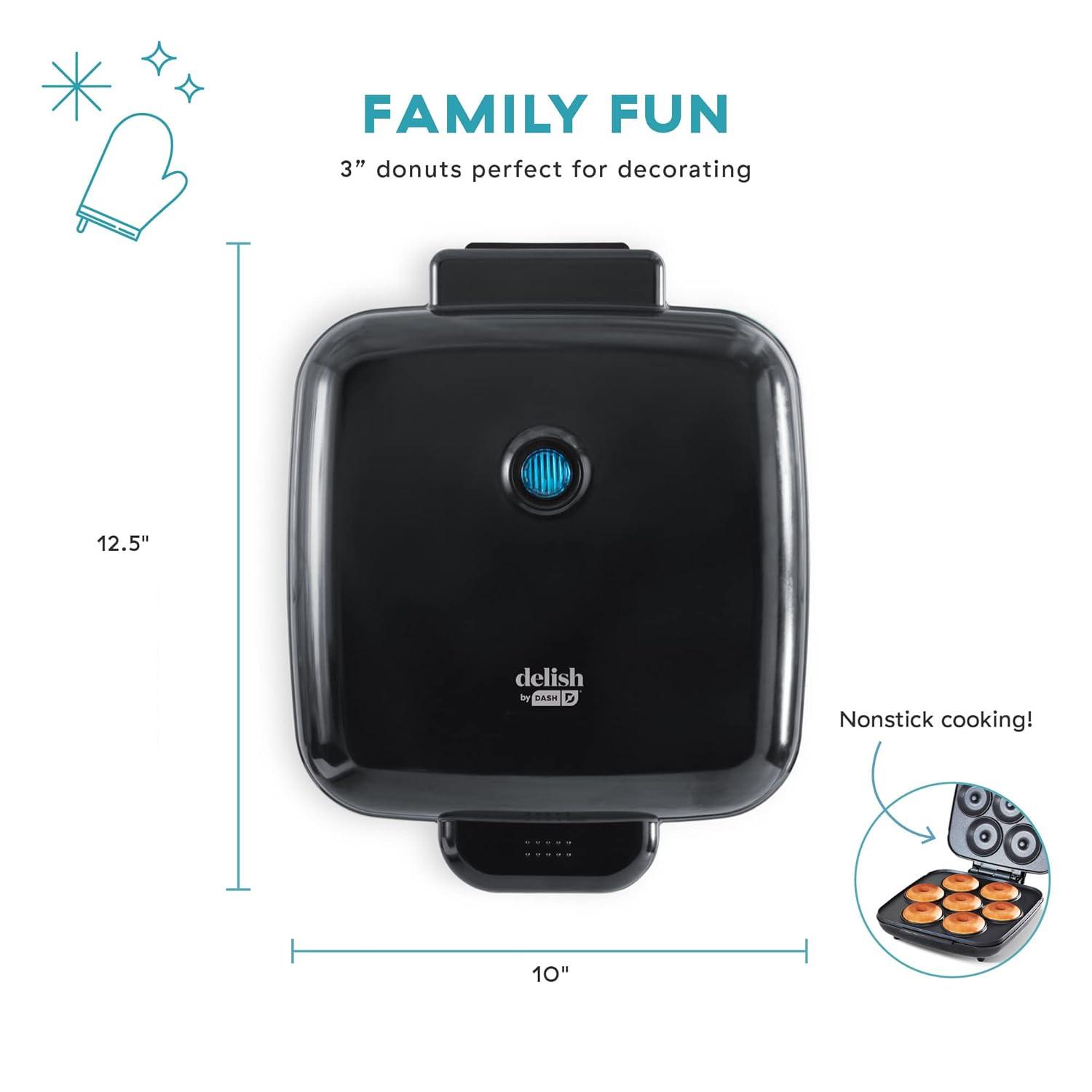 Delish By Dash Donut Maker for Snacks, Dessert, and More - Red