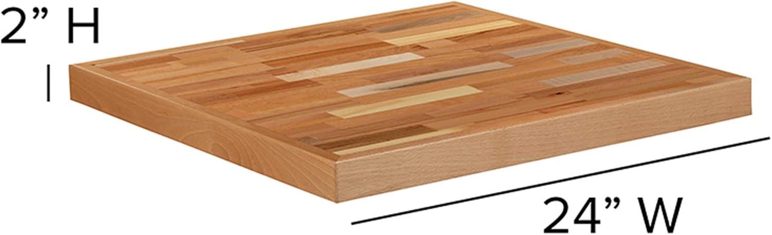 Mayfair Square Butcher Block Style Table Top - Restaurant Table Top