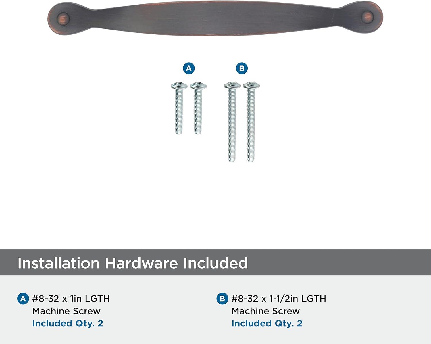 Amerock Inspirations 3-3/4 inch (96mm) Center-to-Center Oil-Rubbed Bronze Cabinet Pull