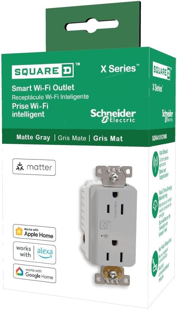 Gray 15A Tamper Resistant USB Outlet with Wall Plate