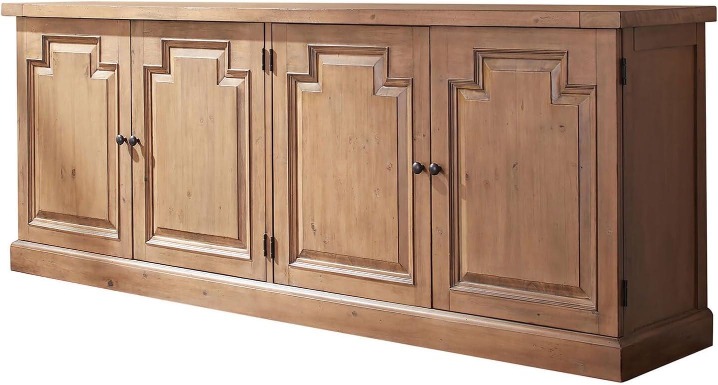 Florence Rustic Smoke 90" Pine Wood Sideboard