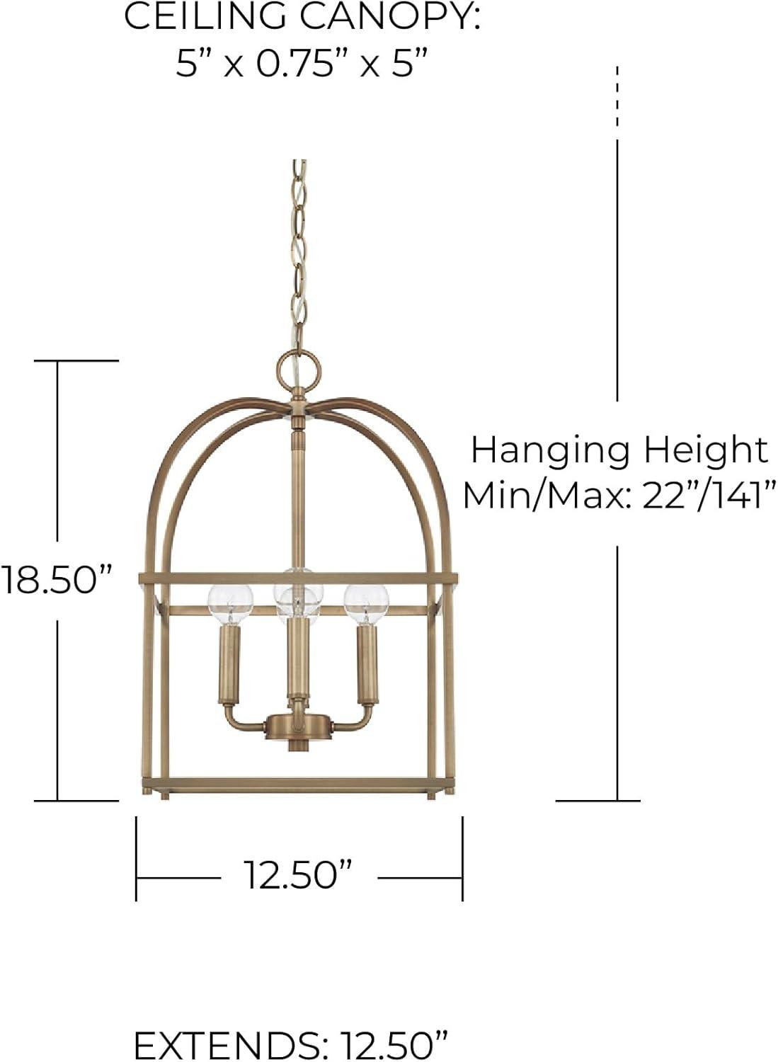 Capital Lighting 527542 4 Light 13" Wide Taper Candle Pendant - Brass