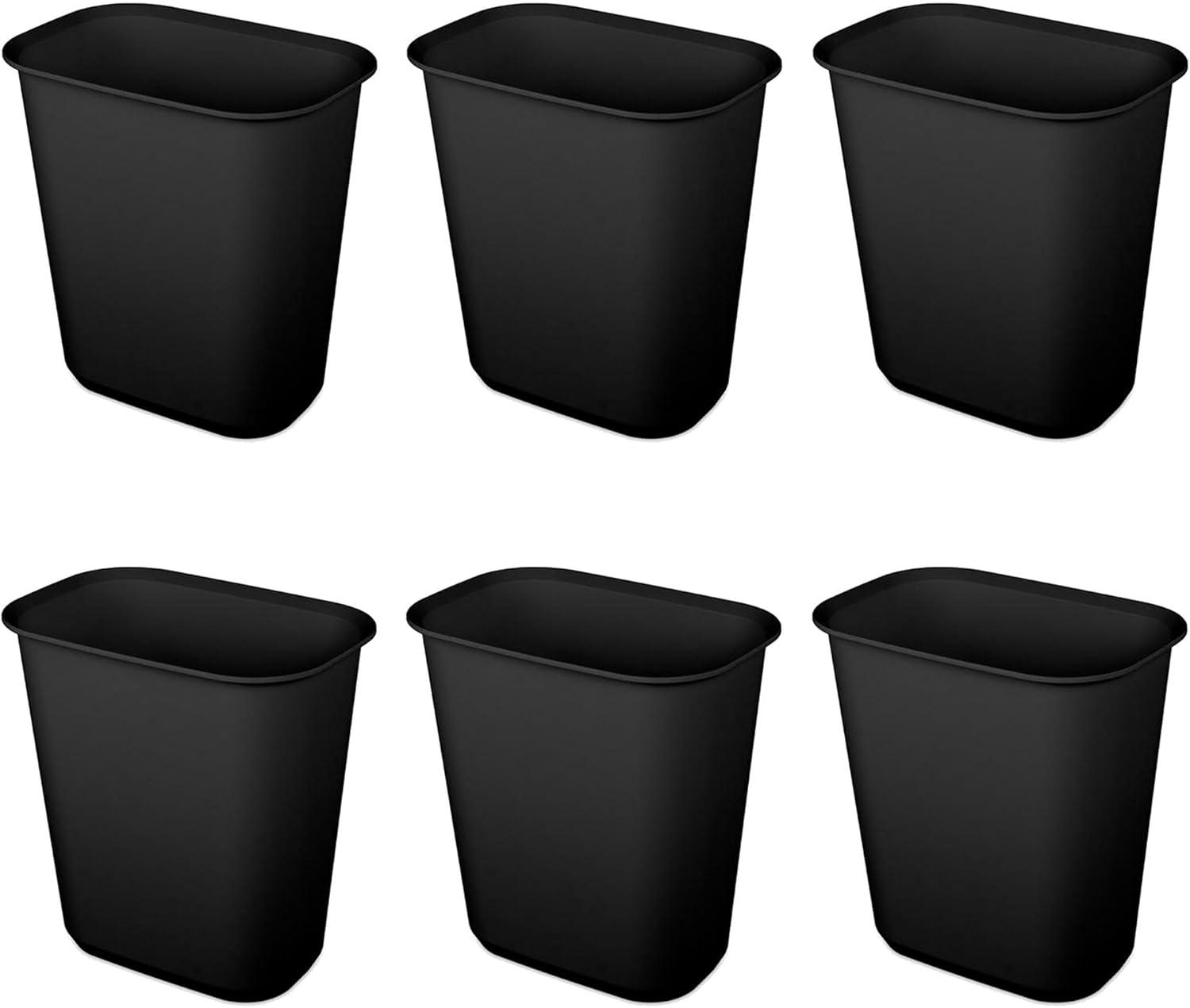 Sterilite Rectangular Wastebasket Open Top Trash Bin, 6 Pack | Wayfair