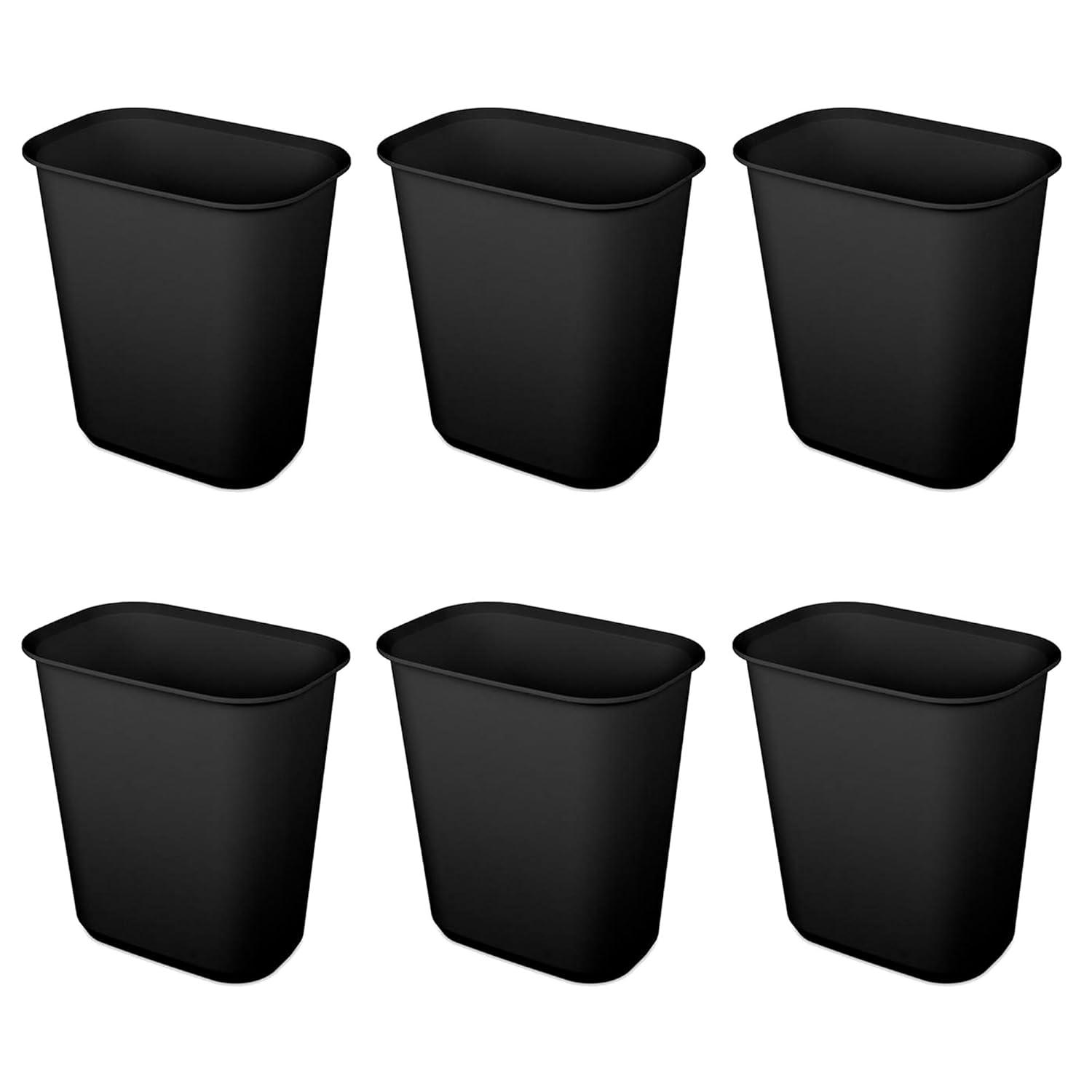 Sterilite Rectangular Wastebasket Open Top Trash Bin, 6 Pack | Wayfair