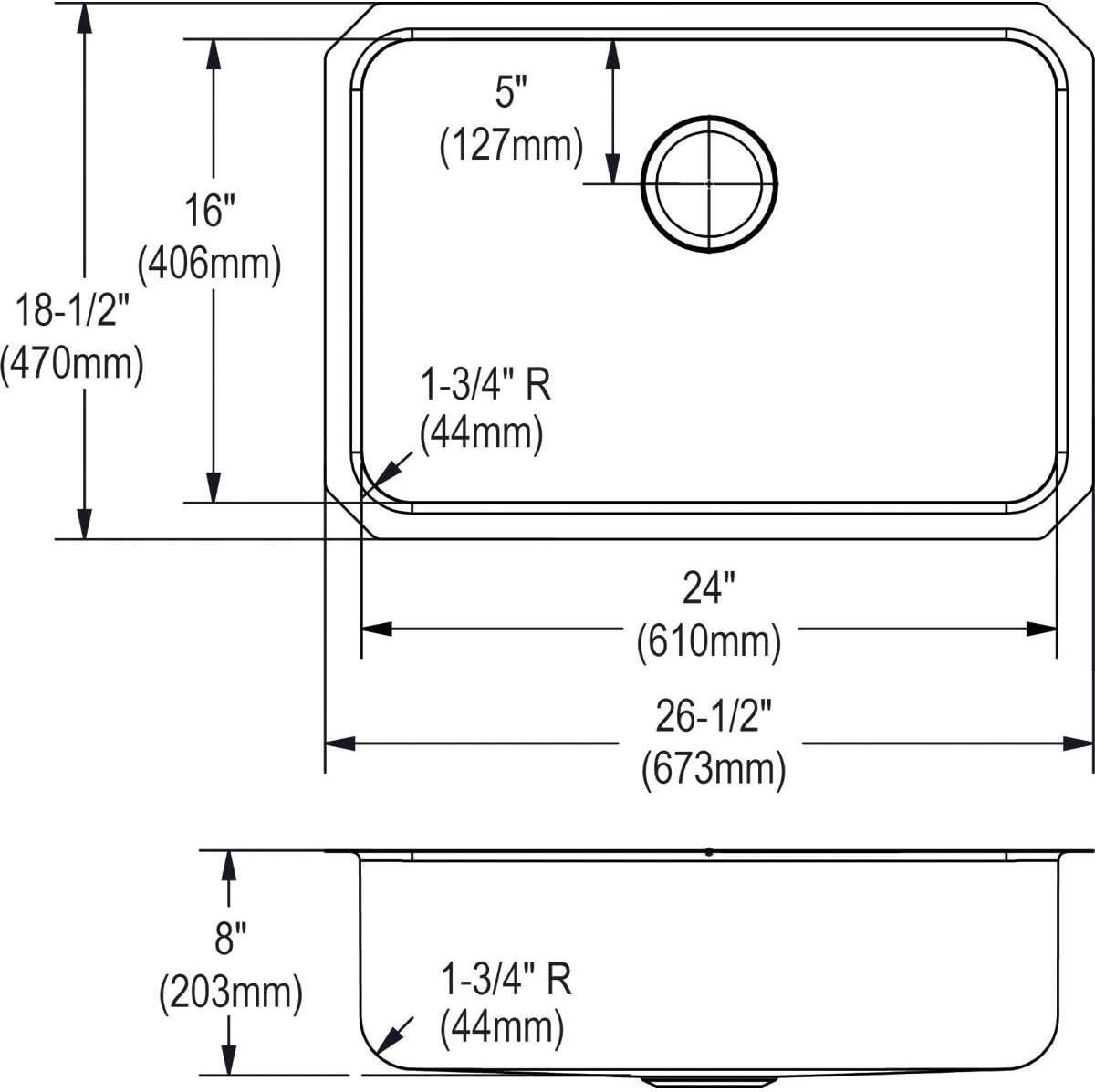 Lustrous Satin Stainless Steel Single Bowl Undermount Sink