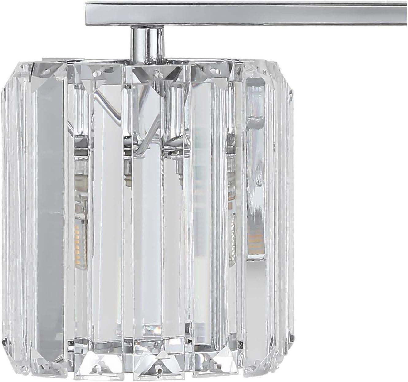 Chrome Glass Prism LED Vanity Light, 29.75"