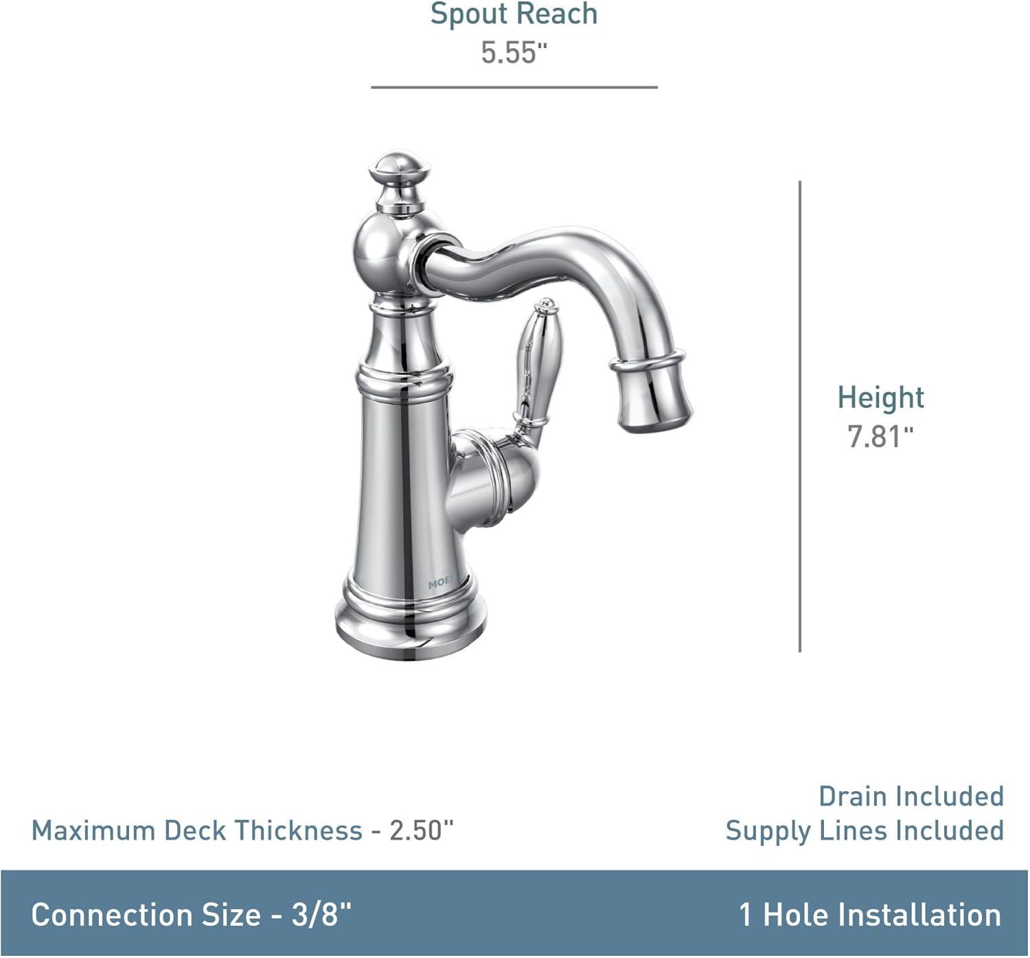 Weymouth Single Hole Bathroom Faucet With Drain Assembly