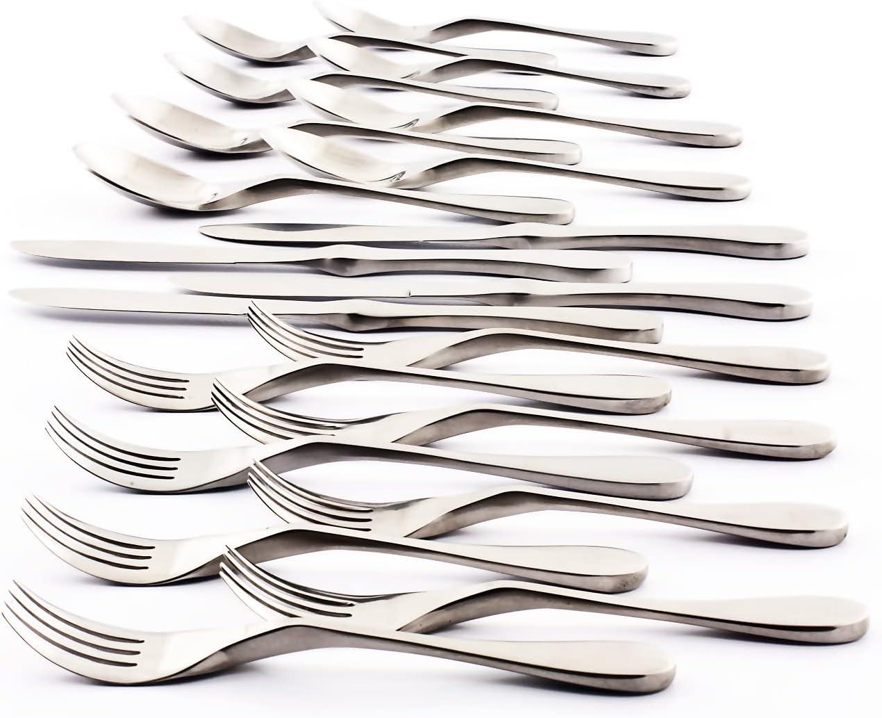 Ergonomic Stainless Steel 20-Piece Flatware Set