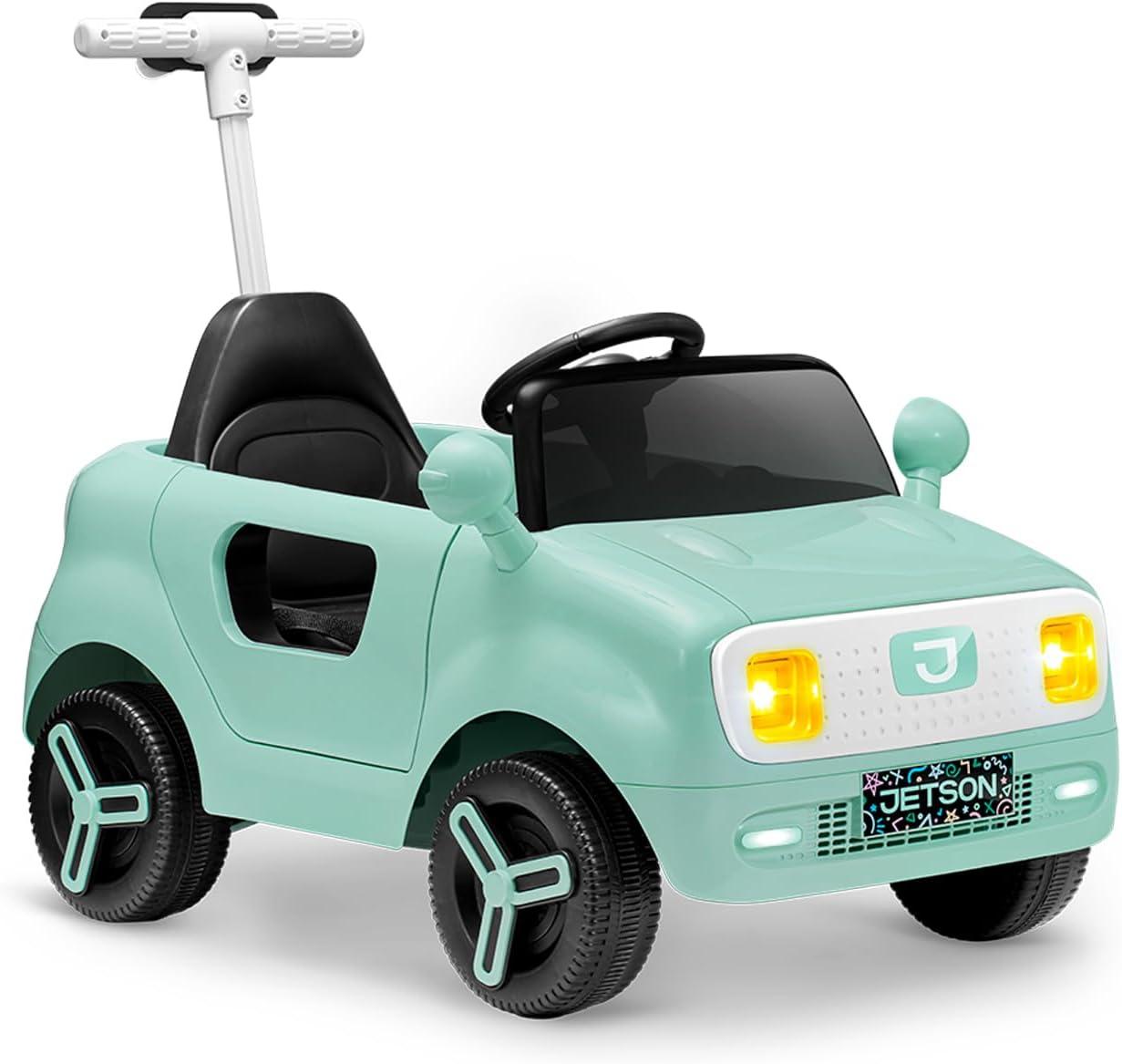 Jetson Mako Electric Motor Assist Ride-On Push Car - Green: Remote Control, Charger Included