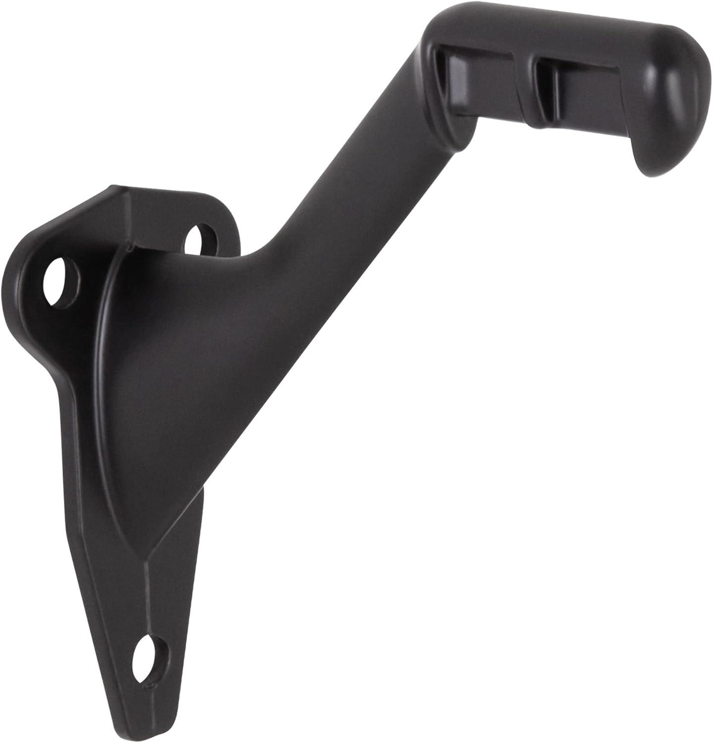 Design House 2.91" H x 2.2" W x 1.26" D Standard Handrail Bracket Heavy Duty Hardware for Stairways in Home or Office, Matte Black (Set of 5)