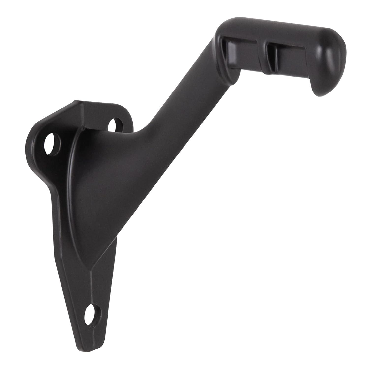 Design House 2.91" H x 2.2" W x 1.26" D Standard Handrail Bracket Heavy Duty Hardware for Stairways in Home or Office, Matte Black (Set of 5)
