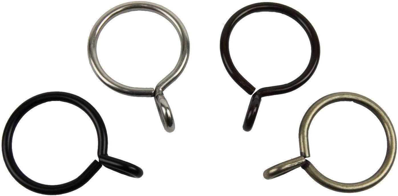 Cocoa Nickel Metal Curtain Eyelet Rings Set of 10