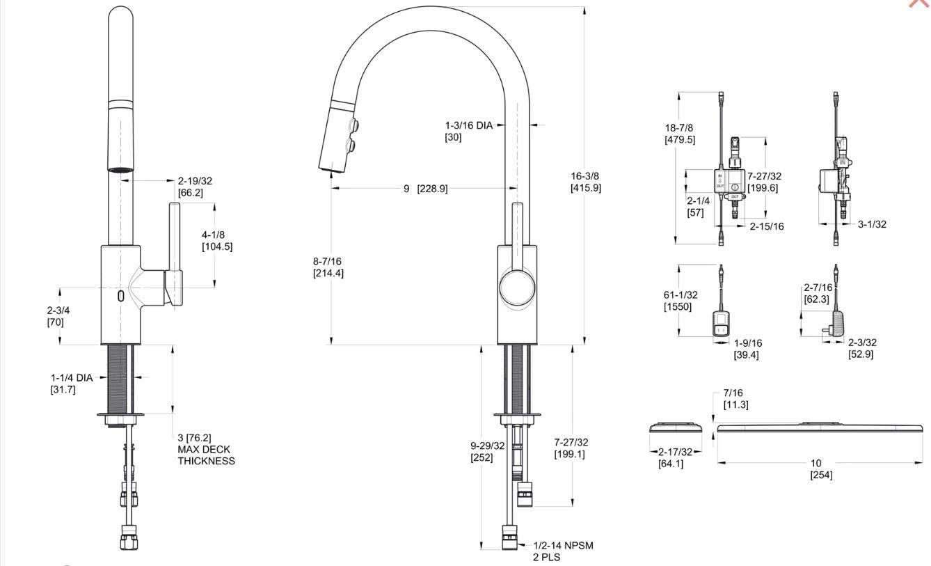 Stellen Pull Down Touchless Single Handle Kitchen Faucet