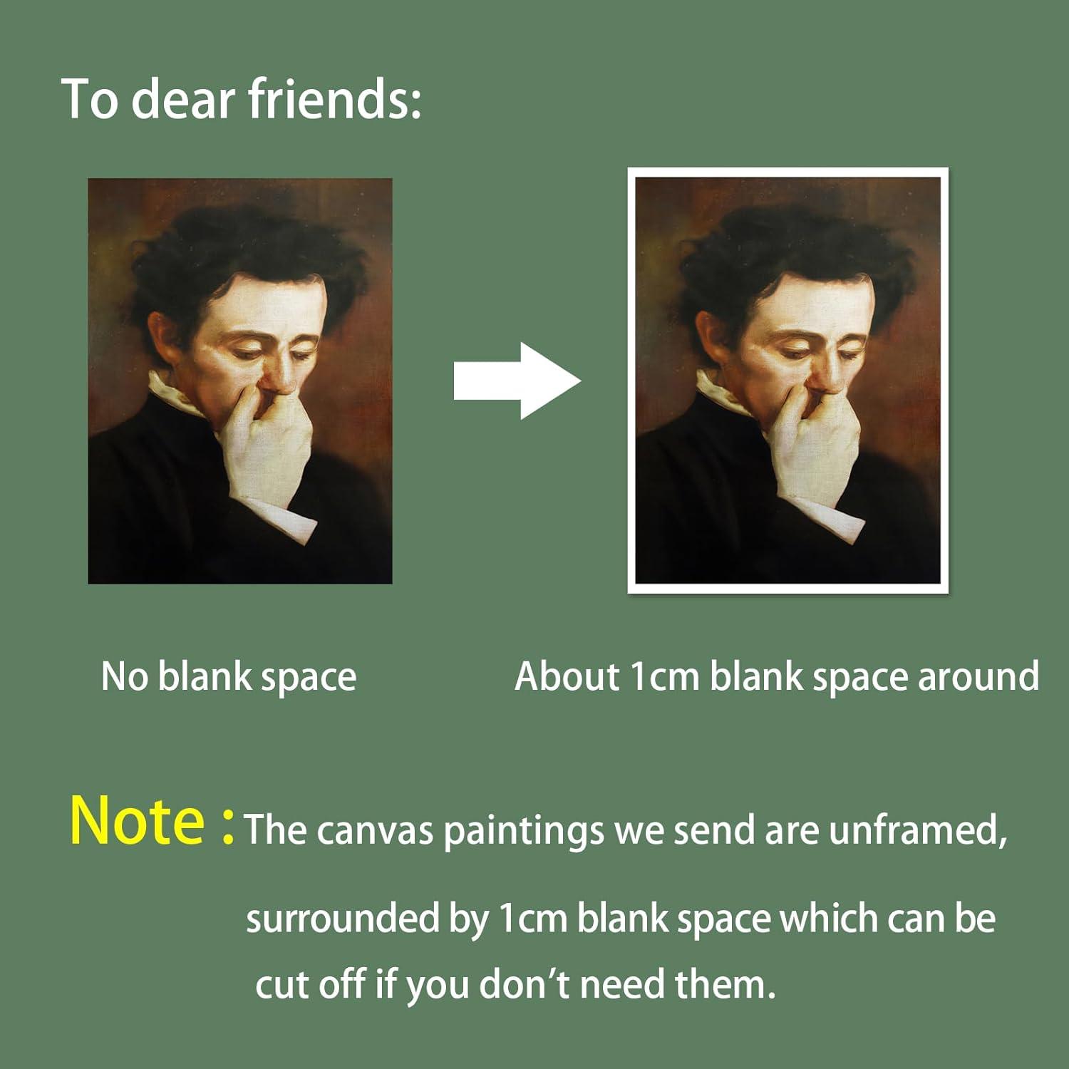 JDNWKBBS Funny Bathroom Canvas Wall Art Humorous Classical Oil Painting Man Covering Nose Posters Vintage Toilet Pictures Prints Rustic Farmhouse Wall Decor for Bathroom Restroom 12x16in Unframed