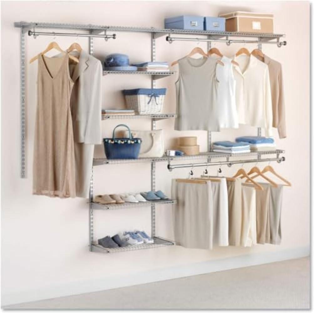 MAXAYA Deluxe Custom Closet Kit, 4-8 Ft. Adju...