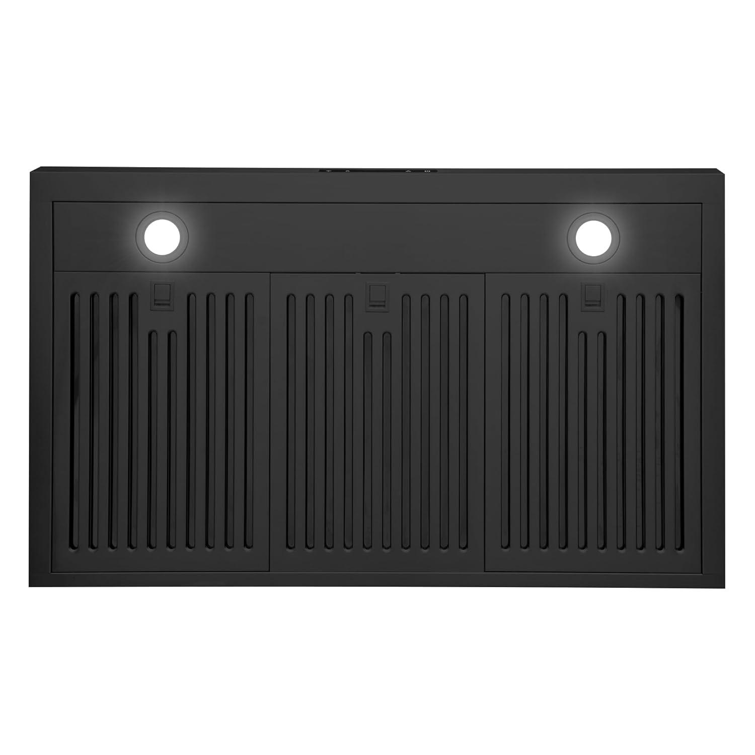 Cosmo 36 In. Haven Collection 500 Cfm Ducted Under Cabinet Range Hood, Touch Controls, Led Lights In Matte Black