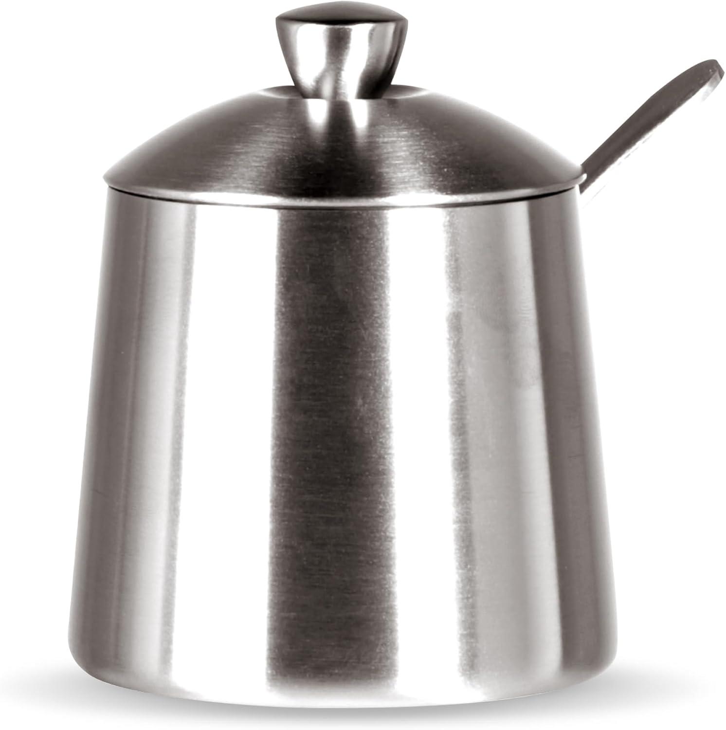 Sugar Bowl w/ Spoon, brushed finish, 10 fl. oz.