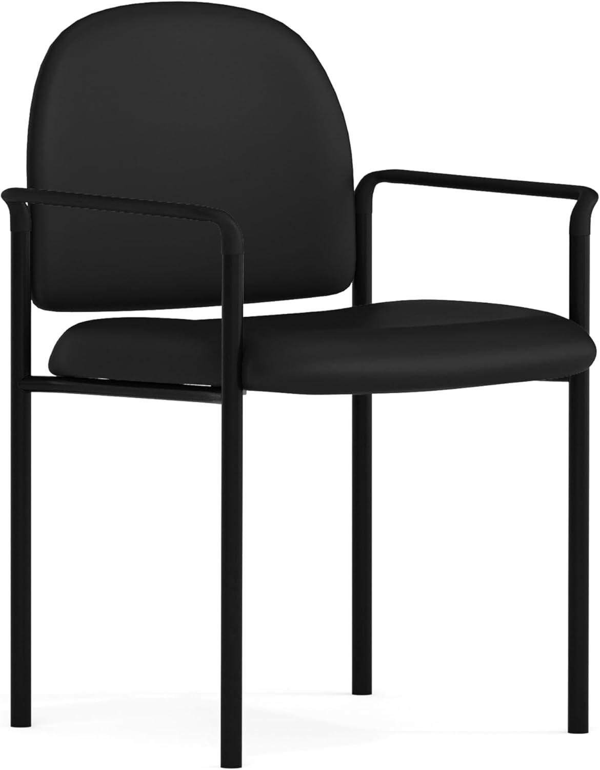 Prather Tania Comfort Vinyl Upholstered Stackable Side Reception Chair by Flash Furniture