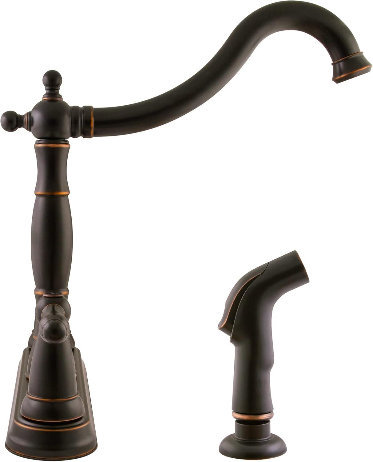 Oakmont Double Handle Kitchen Faucet with Side Spray