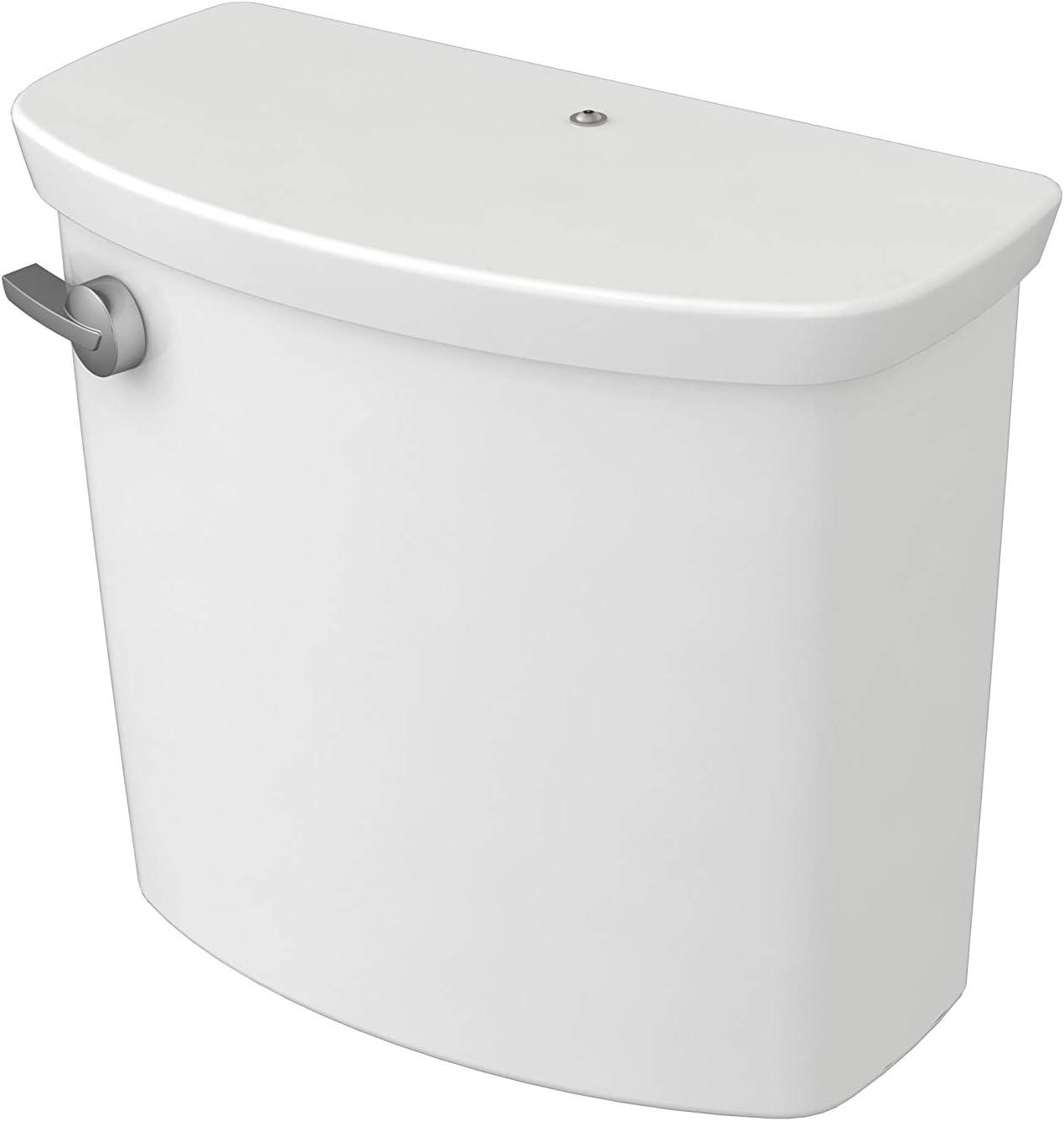 White Dual Flush Toilet Tank with Right-Hand Trip Lever