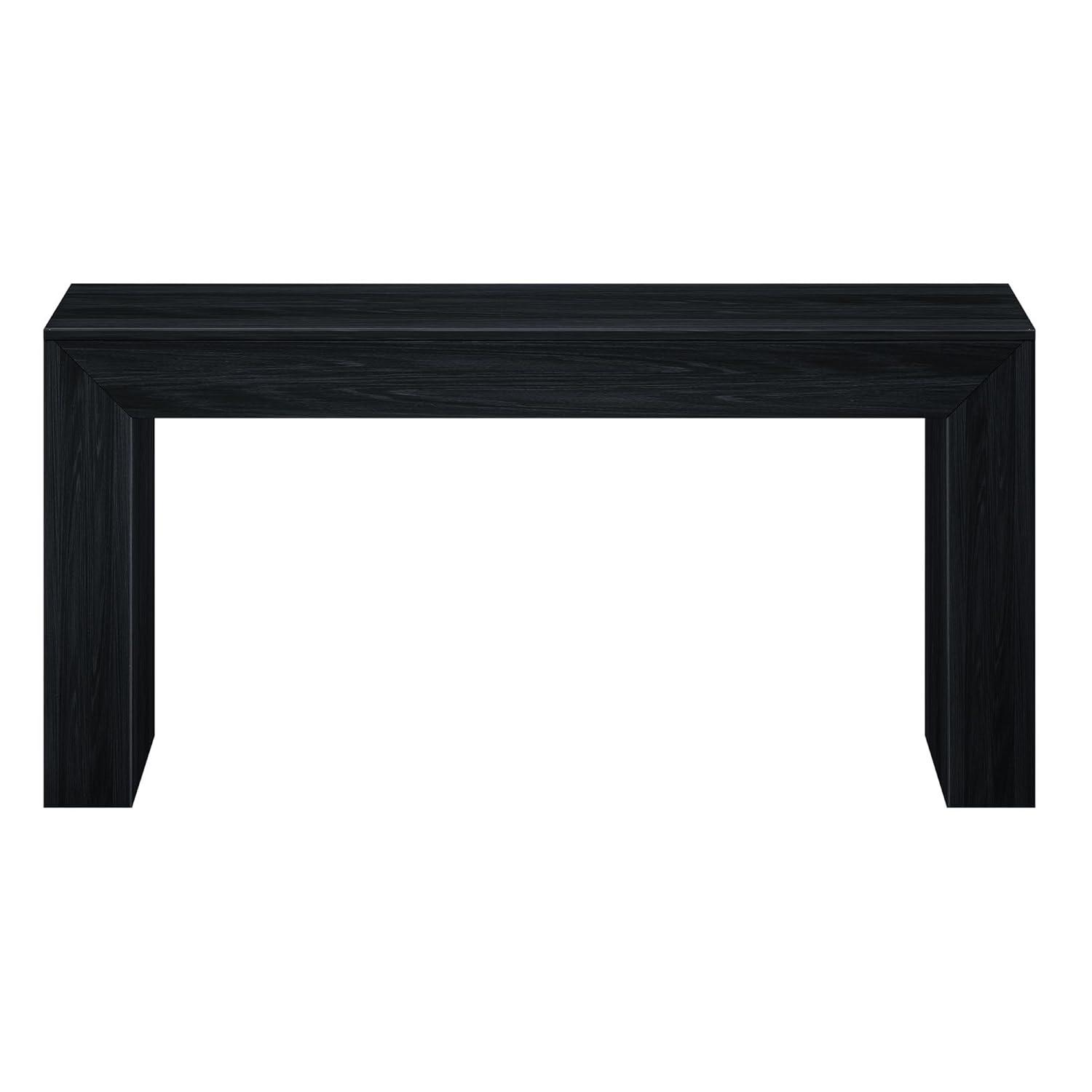 Plank+Beam Grand Console table, 56" Solid Wood Modern Sofa Table, Entryway Table for Hallway, Behind the Couch, Living Room, Foyer, Black Wirebrush