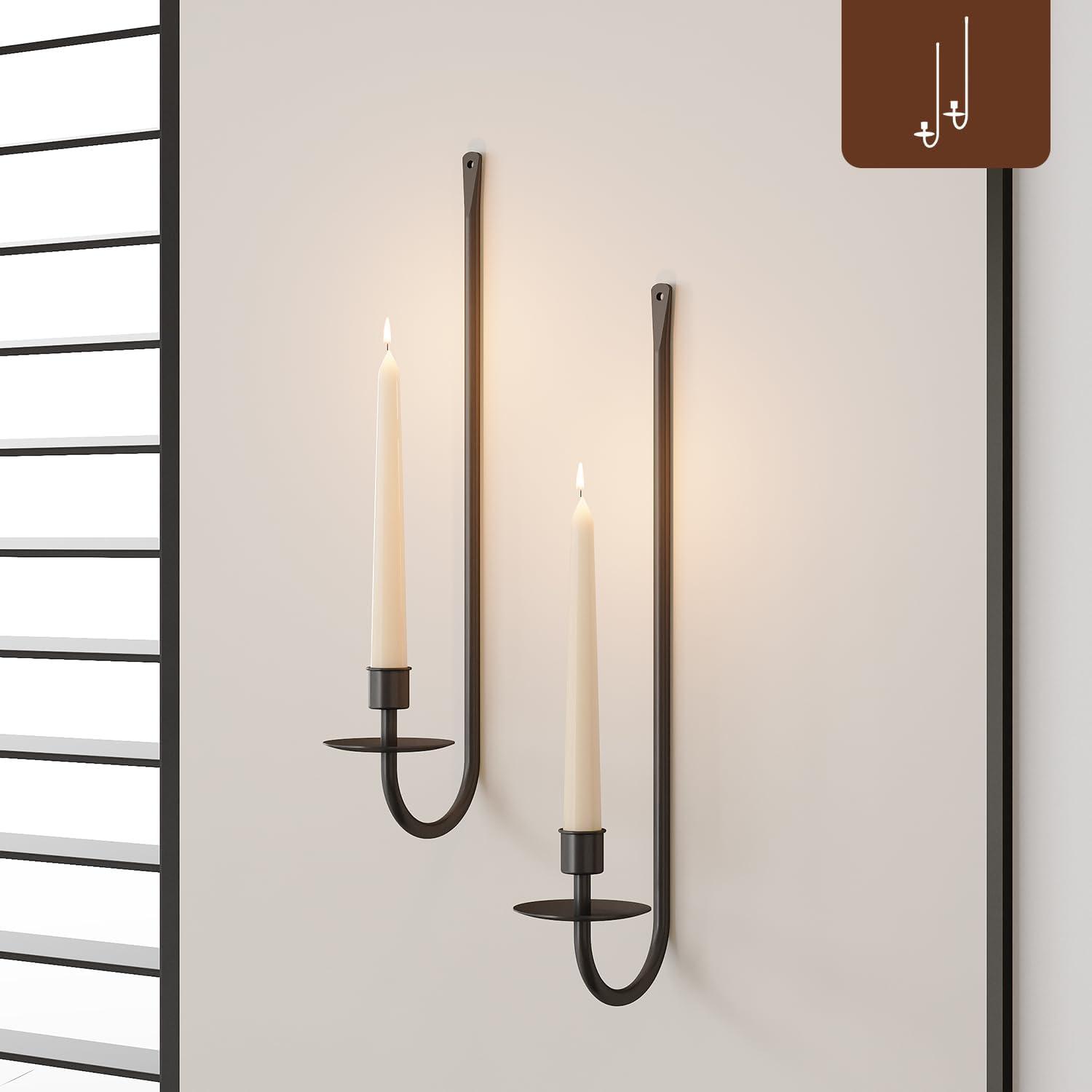 Metal Wall Candle Sconce Holder Set Of 2