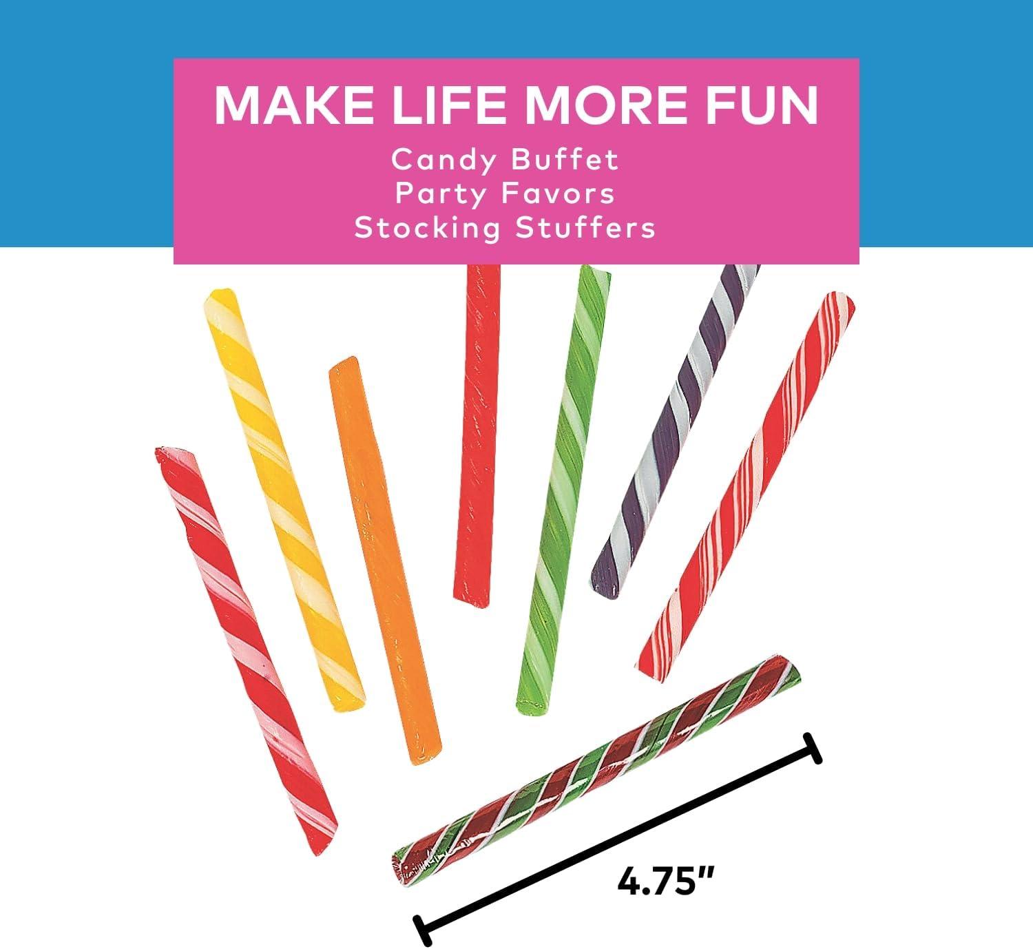 Old-Fashioned Hard Candy Sticks, 80 Pieces, Bulk Vintage Nostalgic Candy