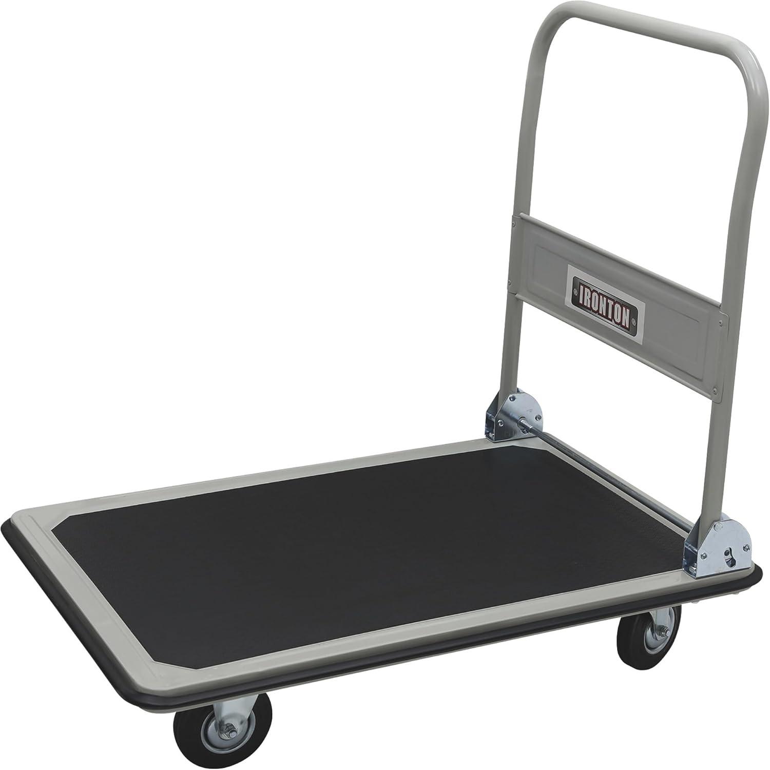 Heavy-Duty Steel Folding Platform Truck with Non-Skid Surface