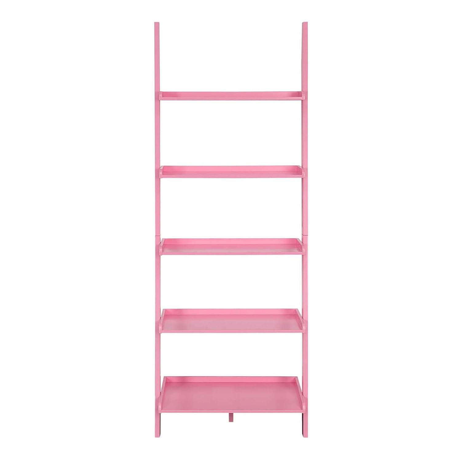 Convenience Concepts American Heritage Bookshelf Ladder, Light Pink