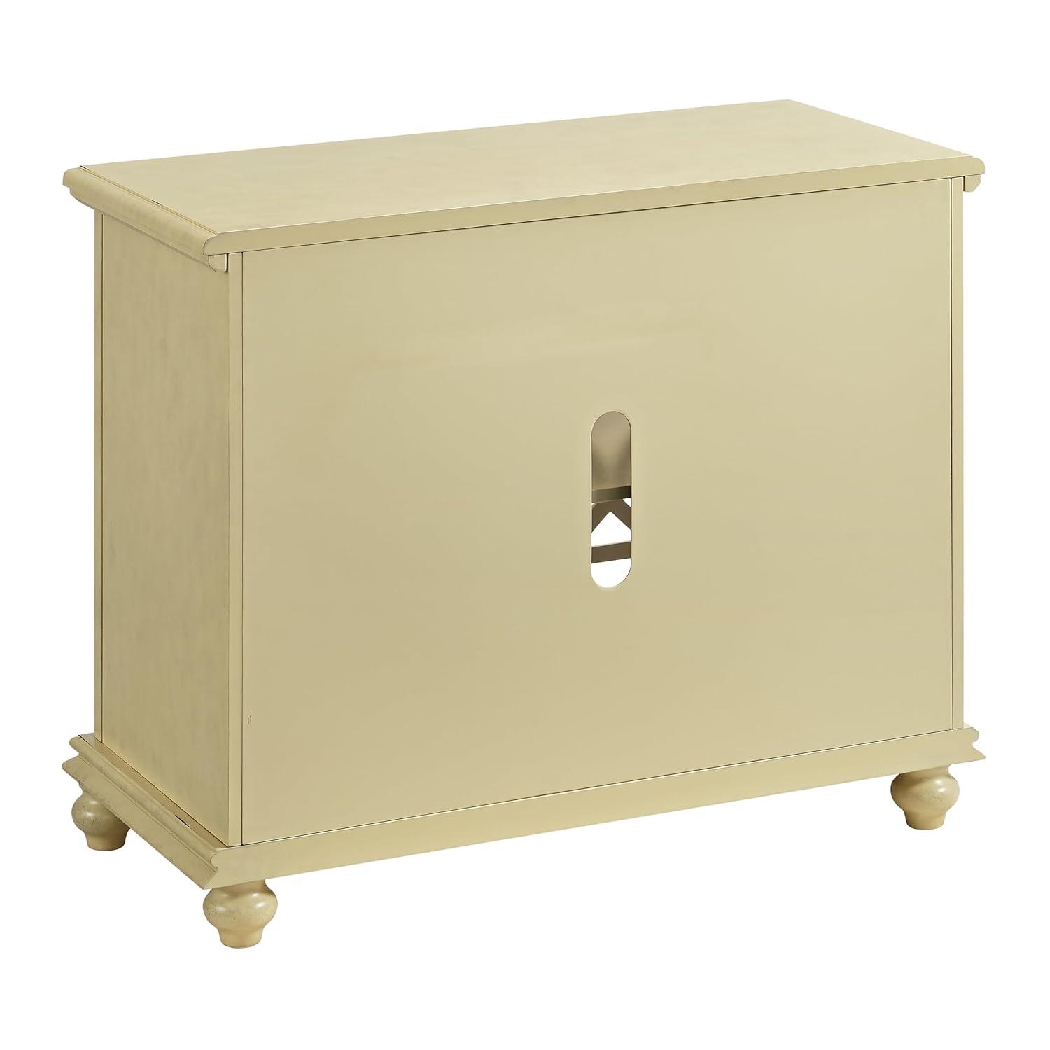 Martin Svensson Home Elegant Small Spaces TV Stand, Antique Cream White