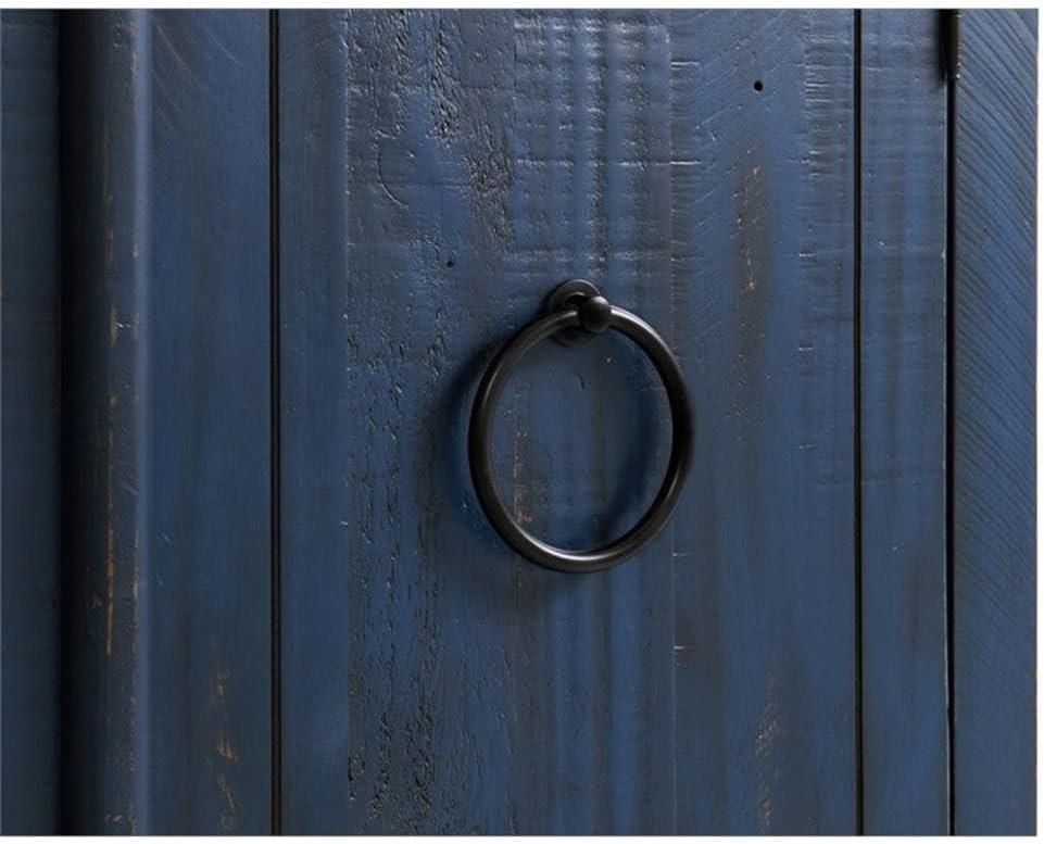 Martin Svensson Home Garden District Rustic Blue Solid Wood 65" TV Stand