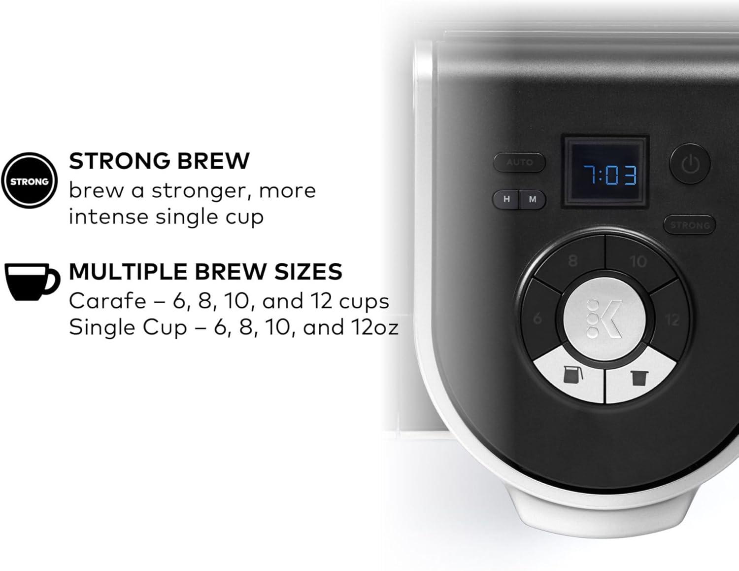 Keurig K-Duo Coffee Maker, with Single-Serve K-Cup Pod, and 12 Cup Carafe Brewer