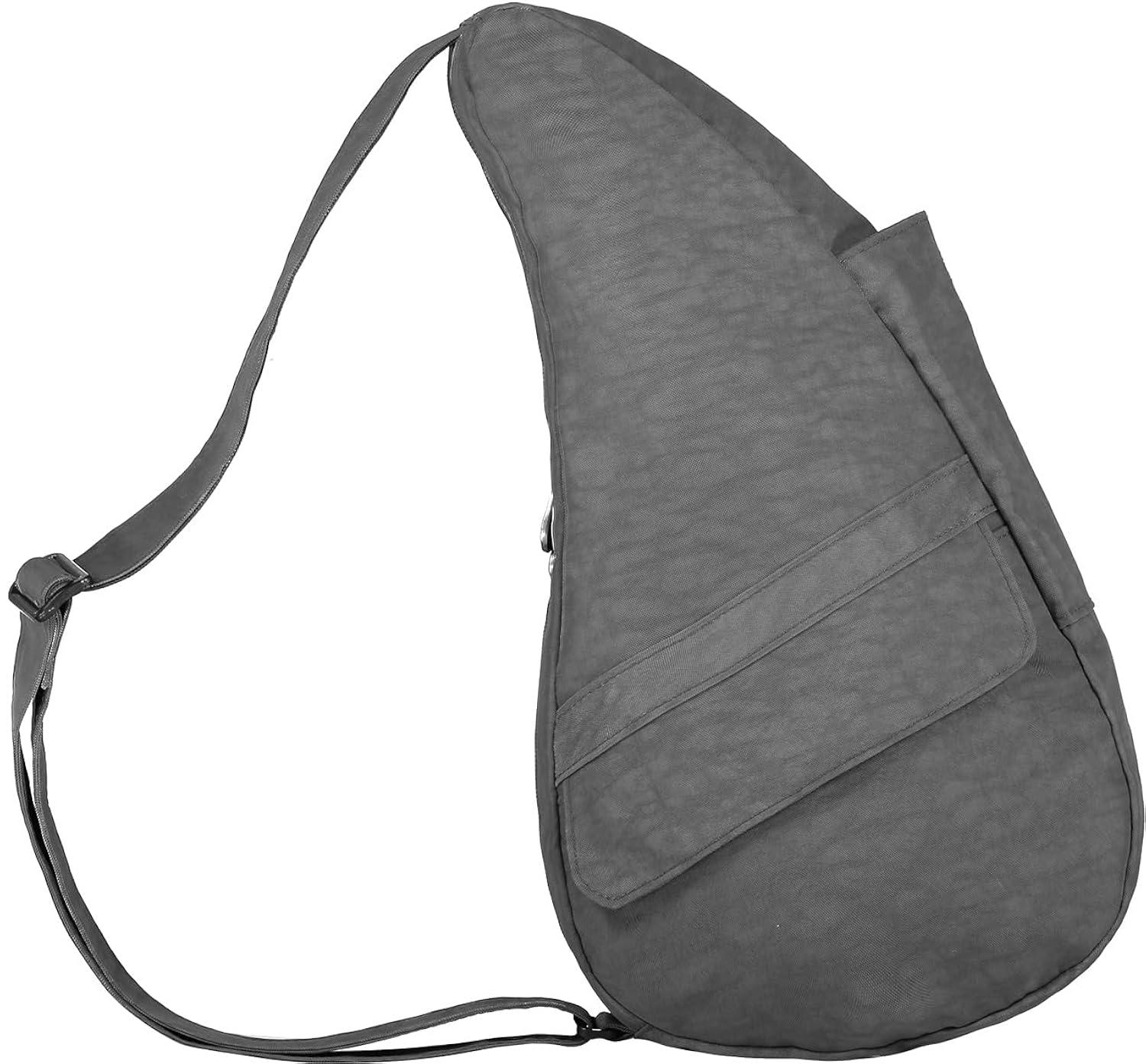AmeriBag 17" Nylon Crossbody Sling Healthy Back Bag (Stormy Grey)
