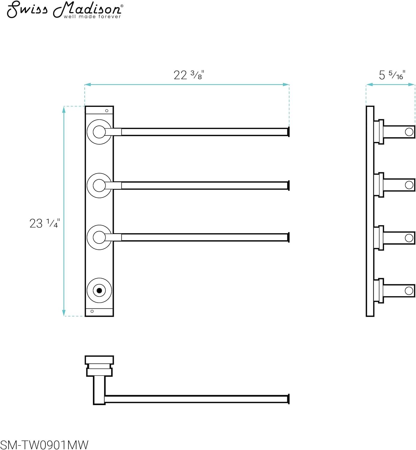 Claire 3-Bar Electric Towel Warmer