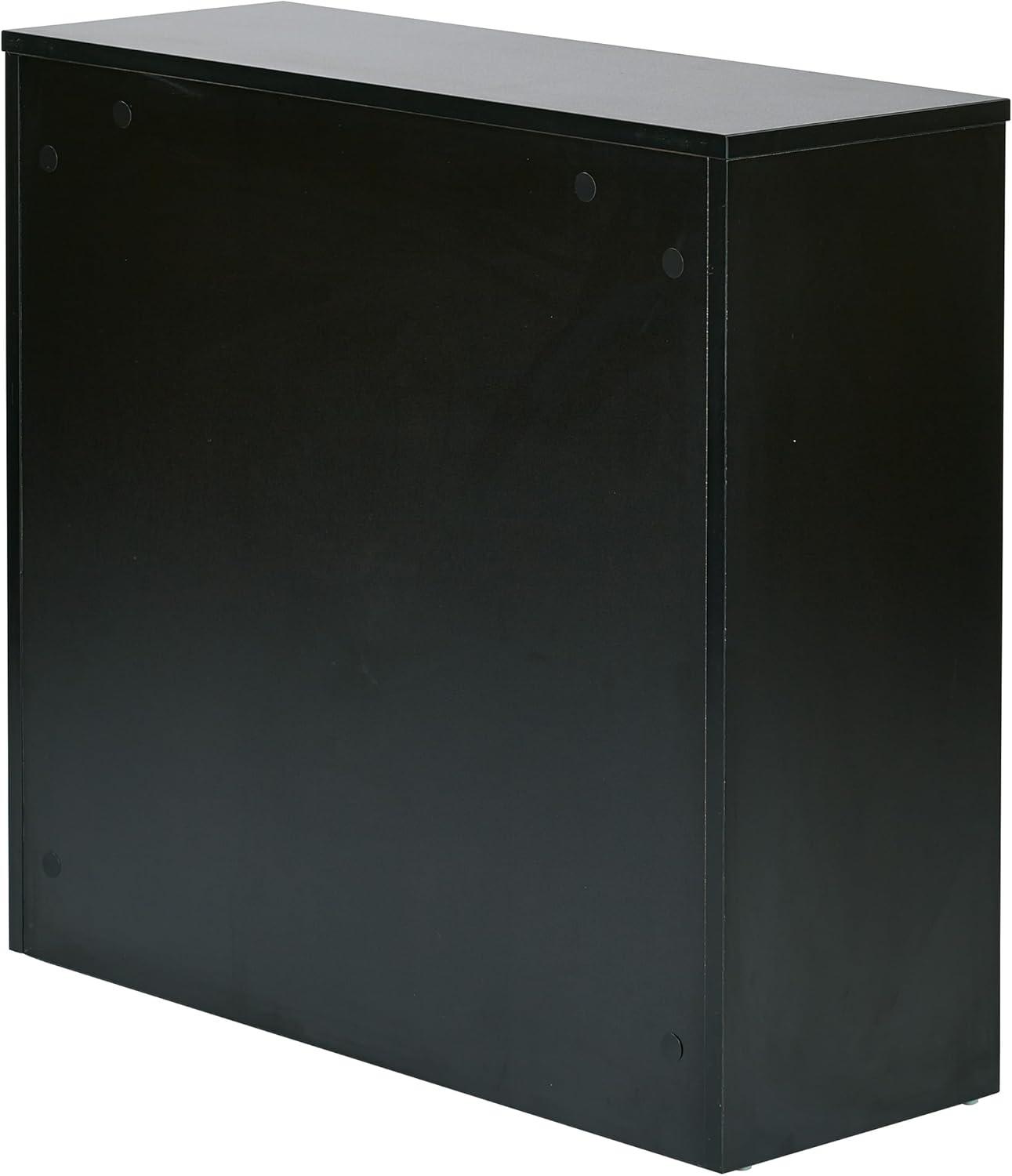 Prado 30 inch 2 Shelf Multipurpose Black Bookcase Engineered Wood