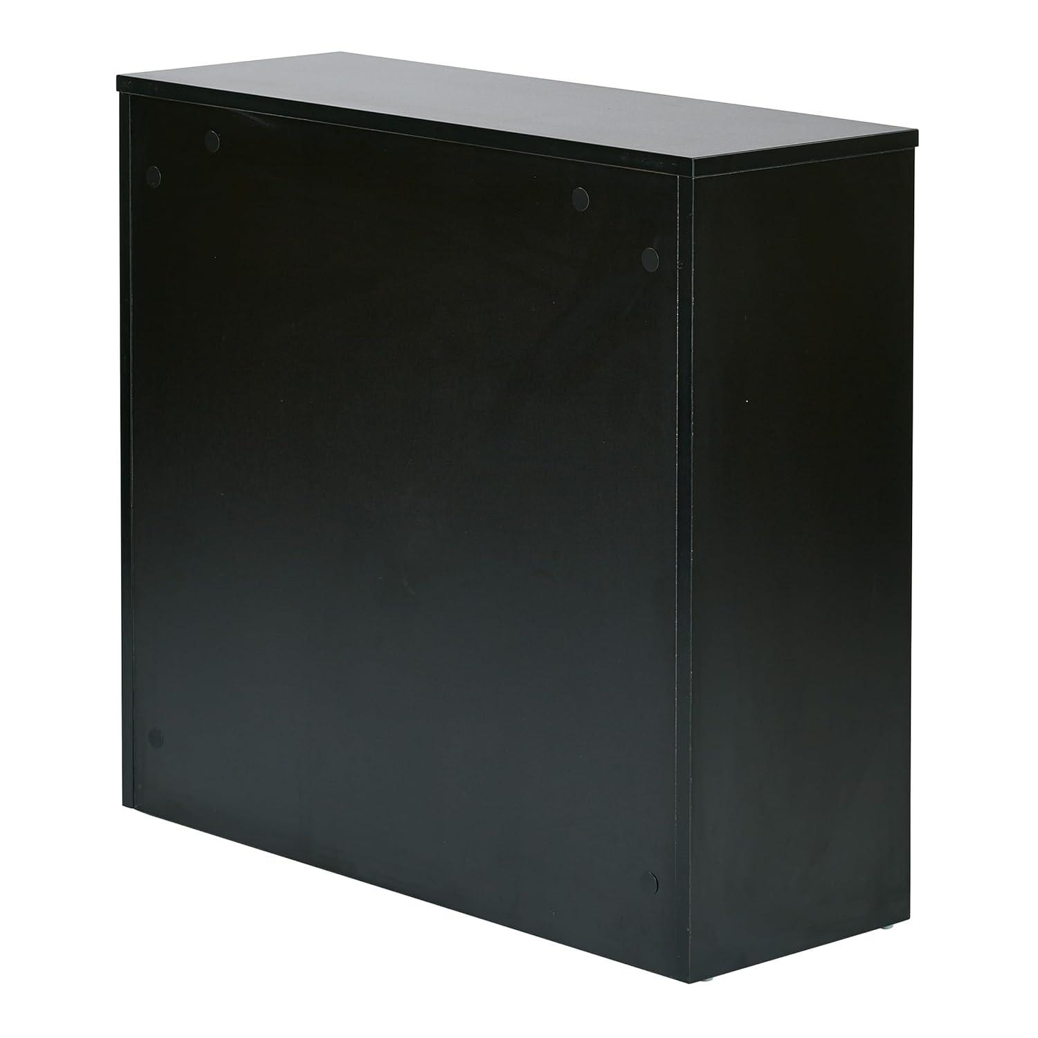 Prado 30 inch 2 Shelf Multipurpose Black Bookcase Engineered Wood