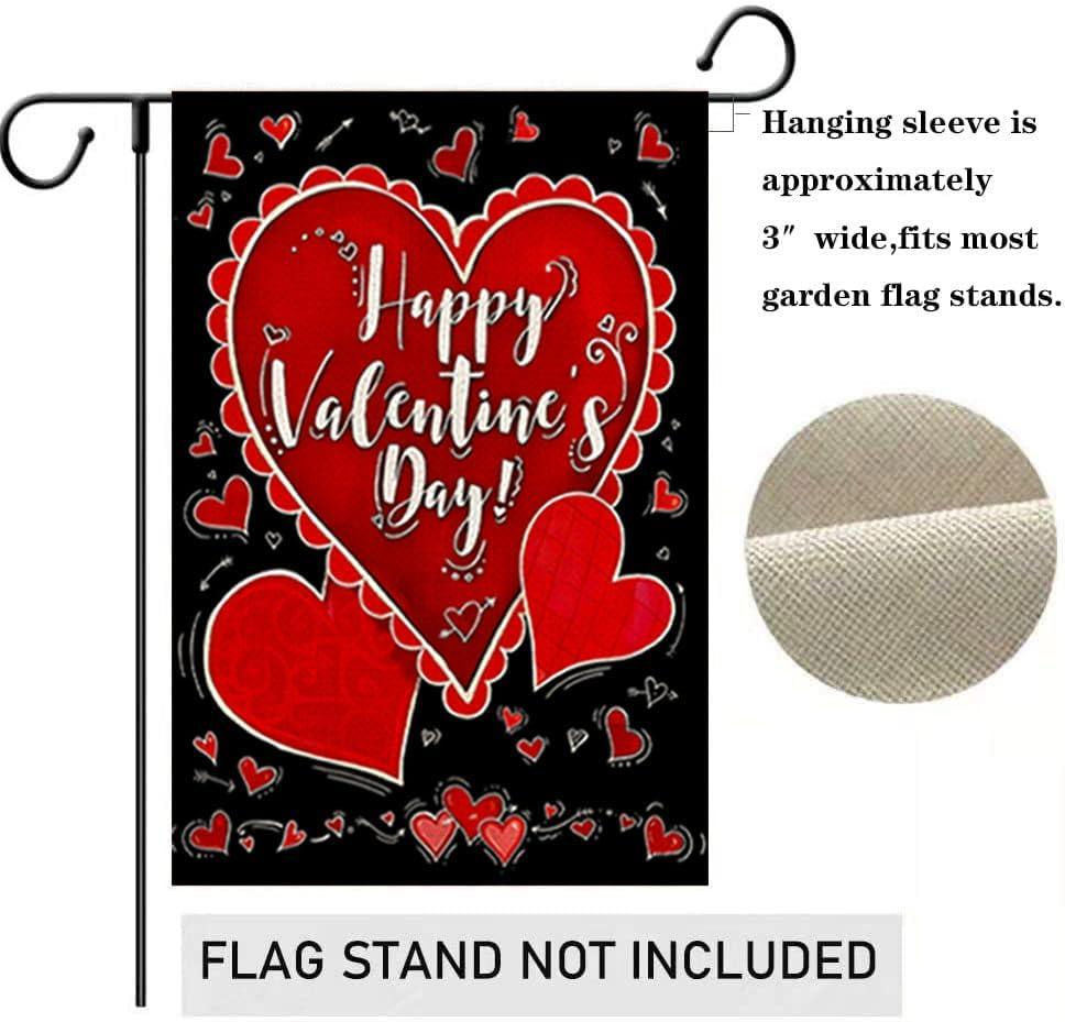 Happy Valentine's Day Double Sided House Flag 40" x 28" Briarwood Lane