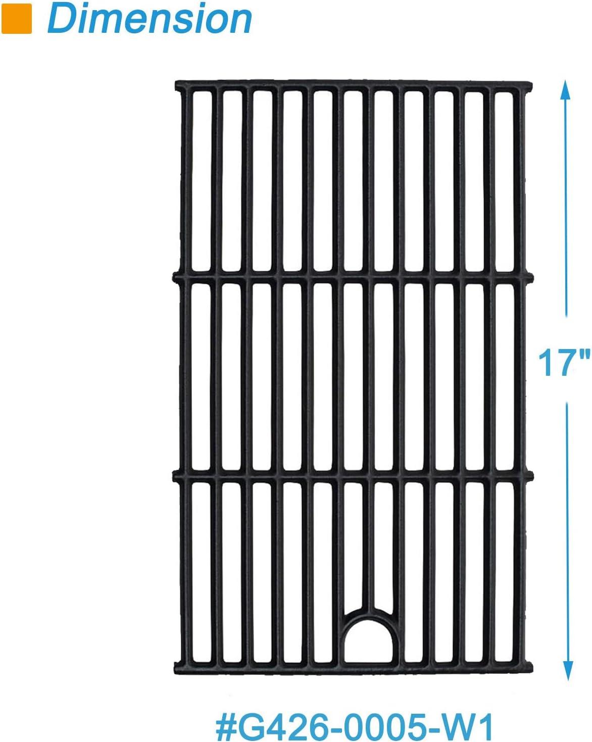 Matte Black Cast Iron Grill Grates for Char-Broil 6 Burner