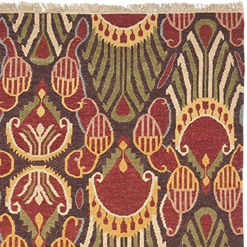 SAFAVIEH Sumak Lucius Transitional Wool Area Rug, Red/Green, 9' x 12'