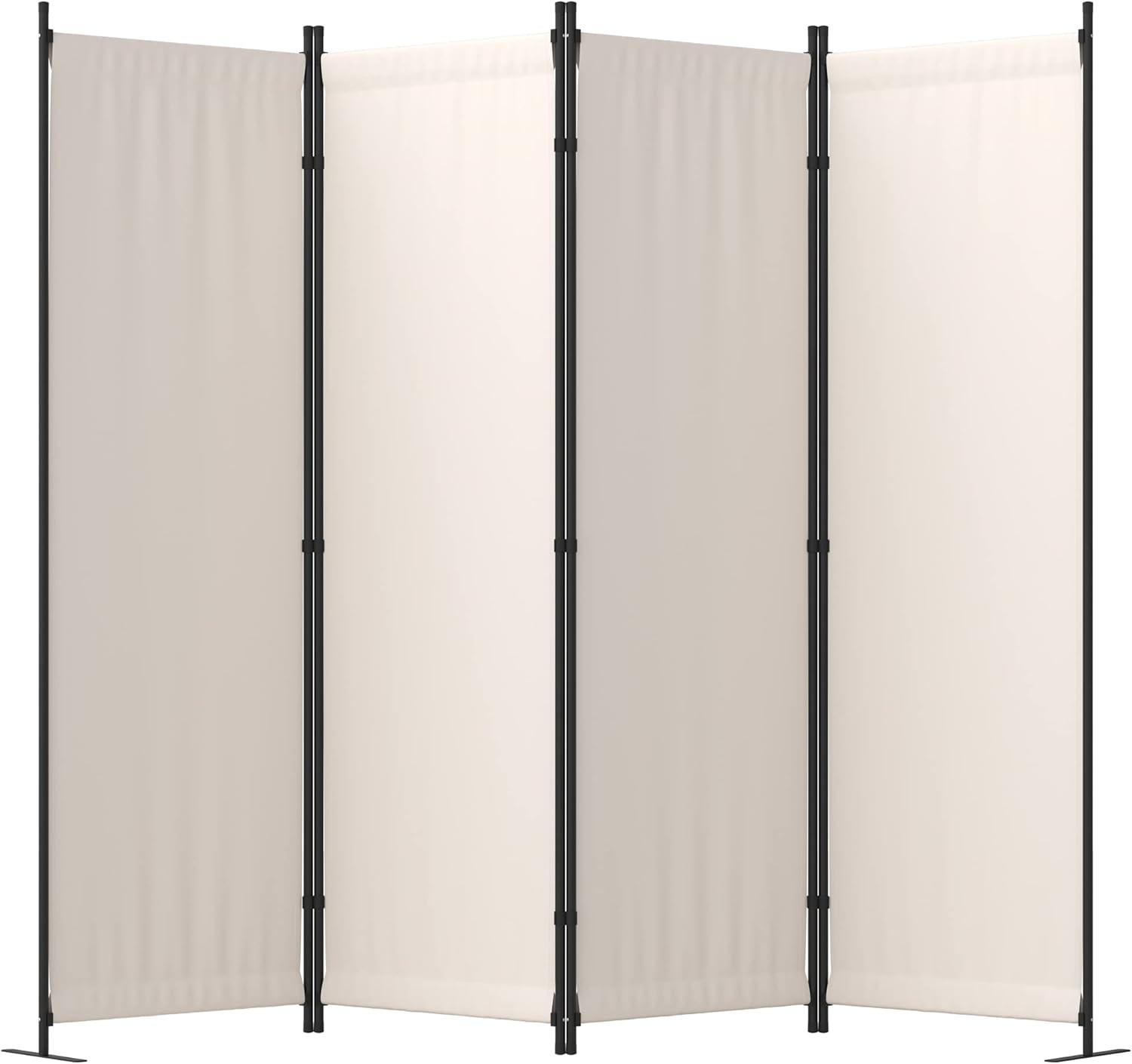 Room Divider Folding Privacy Screens 4 Panel Partitions 88" Dividers Portable Separating for Home Office Bedroom Dorm Decor (Grey)