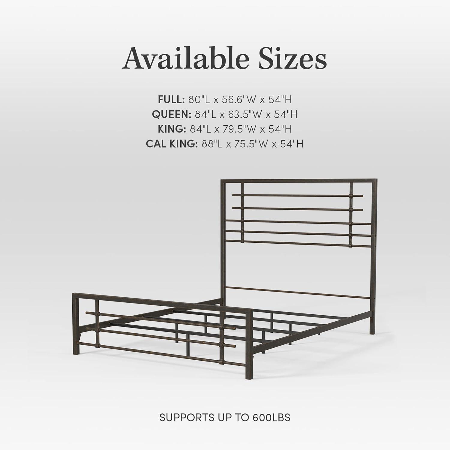 Mcintosh Industrial Metal Snap Assembled Bed Frame